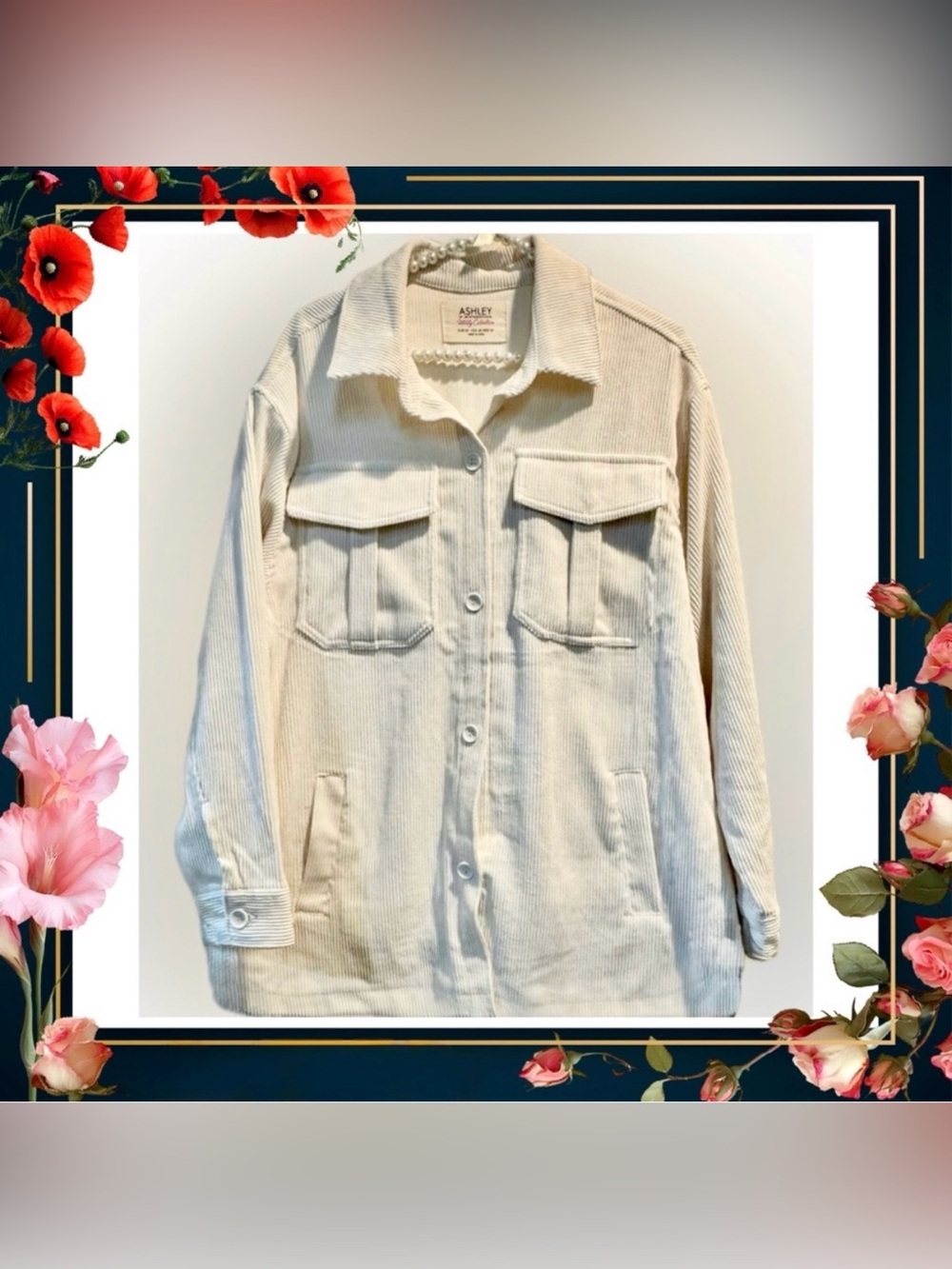 Shirt jacket Shacket - corduroy shirt - 26 International - off white - Medium